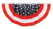 JULY 4TH INDEPENDENCE DAY PATRIOTIC STARS FABRIC 4' BUNTING PARTY DECOR BG54991