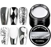 Nail Gel | 7ml Silver Nail Polish - High Glossy Metal Painting Nail Polish, Reflective Effect Painted Drawing Nail Gel for Manicure