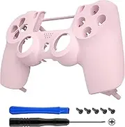 eXtremeRate Cherry Blossoms Pink Replacement Front Housing Shell Cover Compatible with ps4 Slim Pro Controller CUH-ZCT2 JDM-040/050/055 - Controller NOT Included