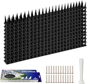 Plastic Bird Repellent, Pigeon Repellent Spikes, Fitted with Rolled Tape and Screws. Bird Protection Spikes, Suitable for Balconies, Window Sills, etc(24)