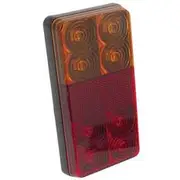 Hulk 4x4 Led Stop/Tail/Indicator Lamp 12V With Reflex Reflector 150 X 80 X 24mm - HU9645B