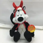 Pepe Le Pew Skunk Red Devil Cape Horns NWT Looney Tunes ACE Vtg Plush 10" Lovey