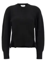 [Mcqueen] Mcqueen-Chevron Corset Maglioni Nero-Donna M Black