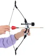 19" Mini Recurve Bow 18lbs Arrows Target Set Archery Practice Kids Toy Gift Fun