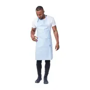 Clementine Pale Blue Bib Apron Linen/Viscose