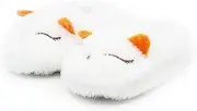 [Effeltch] Toddler Girls Fuzzy Slippers Unicorn Tie Dye Fluffy Sandals Cartoon Cute Warm Cozy Plush Slip on Kids House Slippers