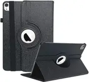 For Apple iPad Air 4th / 5th Gen 10.9 inch Case, Leather Smart 360 Rotate Flip Stand Case Cover (Black)