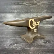 Colt 18LB Cast Iron Anvil Antique Finish Old West Collectible Decor Advertising