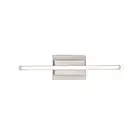 dweLED Parallax 24" LED Wall Sconce 3-CCT 3000K, Nickel/White - WS-73124-BN
