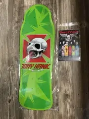 Powell Peralta Tony Hawk Chicken Skull Skateboard Deck With Card New