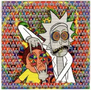 Rick and Morty Uncle Sam Blotter Art Perforated Sheet Paper Psychedelic 7.5"