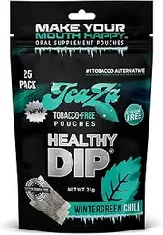 Herbal Energy Pouch - Tobacco Alternative - Nicotine Free (Wintergreen Chill, 1 Bag)