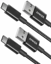 Anker 2-Pack 3ft/0.9m Nylon USB-C to USB-A 2.0 Cable for Samsung Galaxy S21+ 5G