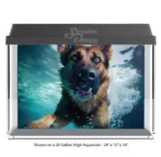 German Shepard Dog Polyester Fish Tank Glass Backdrop Aquarium Background