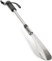 Shoe Horn, Stainless Steel Long 16"-31" Telescopic Spring Handled Shoehorn