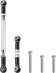 uxcell Adjustable Turnbuckles Camber Link Linkages Aluminum Alloy Upgrade Parts RC Car Steering Pull Rod Servo Linkages Tie Rod for MN 1:12 D90 RC Car Crawler,Black