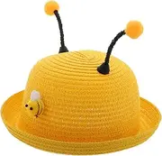 [Ipetboom] Children Sun Hat Lightweight Toddler Beach Hat with UV Protection Cute Bee Design Sun Cap for Baby Toddler Sun Hats for Boys Yellow