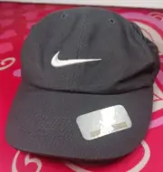 Nike Infant Ball Cap Hat Black With White Embroidered Swoosh Logo
