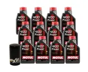 12L Motul 4100 POWER 15W50 Wix XP Filter Engine Motor Oil Change Kit API SL/CF