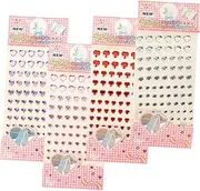 DRESSOOS 4 Sheets Rhinestone Stickers Gradient Colors Self Adhesive Sparkle Gems for DIY Crafts Art Projects and Decorations for Weddings Festivals and Creativity