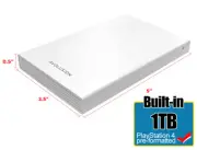 Avolusion HD250U3-WH 1TB USB 3.0 Portable External Gaming PS4 Hard Drive