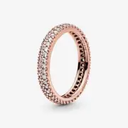 Pandora Silver 170 + Gold Plated Inspiration Within Ring 180909CZ-54, Size 7