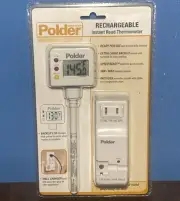 POLDER Rechargeable Instand Read Thermometer Digital Display Backlit LCD THM-225
