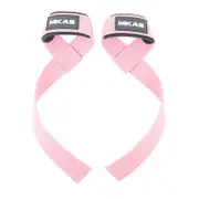 Weight Lifting Straps Cushioned Wrist Strength Training Support Deadlift Straps For Men-i Pink MKAS 2pcs