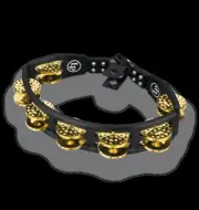 LP Cyclops Dimpled Brass Black Mountable Tambourine