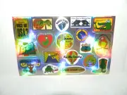 HIGHLIGHTS Which Way USA? Sheet of 18 Shiny Metallic STICKERS * New