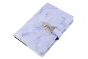 Diary with Lock Marble PU Leather for Girls Boys gift-Purple