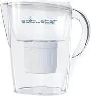 Epic Pure Water Filter Jug | 3.5L | 150 Gallon Filter | 100% BPA-Free | Removes Fluoride, Lead, Chromium 6, PFOS PFOA, Heavy Metals, Pesticides, Chemicals, Industrial Pollutants & More