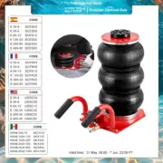 Triple Air Jack Capacity Portable Pneumatic Car Jacks Heavy Duty&Quick Lifting