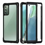 Samsung Galaxy Note 20 Military Grade Shockproof Clear Heavy Duty Case Bumper Drop Protection Tough Cover (Black)