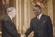 Harold Wilson Shakes Hands With Siaka Stevens 1969