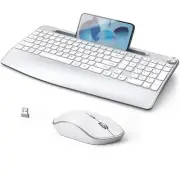 Ergonomic Wireless Keyboard and Mouse, Full Size Wireless Keyboard Designed w...