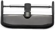 [AKOOSY] Stainless Steel Watch Buckle Durable Watch Clasp with Extra Bands Tools Compatible with Electronic Straps Black Finish
