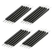 4 Set Embossing Stylus Double End Tracing Dotting Tool, 20 Pcs Ball Black