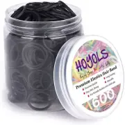 Black Rubber Bands for Hair Ties Small Elastics Mini Toddler Braids Ponytail