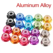 Nylon-Insert Flange Locknuts - Aluminum Alloy 11-Colors M2 M3 M4 M5 M6