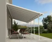 CANOPIA | Feria 3 x 8.5 DIY Patio Cover Kit White Aluminum Frame