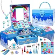 galeyyu Little Girl Makeup Kit - Cosmetic Princess Make Up Set | Washable Childrens Make Up Set Girls Toys for Girls Teenage Kids Friends Family