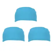 3 Pcs 7" x 4"Sport Headbands for Men Running Sweat Bands Light Blue