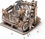 Wowood 3D Puzzles for Adults, Electric 3D Puzzle Marble Run, Marble Spaceport, Wooden Model Building Kits for Teens to Build, Desk Decor for Boys Girls