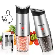 Electric Salt and Pepper Grinder Set: For Gravity Automatic Salt and Pepper G...