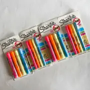 4 Packs SHARPIE Fluorescent Highlighters Chisel Point & Narrow Chisel 4 pcs each
