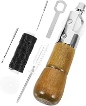 DIYEAH 1 Set DIY Leather Tool Kit Complete Leather Craft Tools for Handicraft Projects Includes Needles and Awl for Personal and Professional Use Random Color