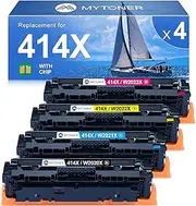 414X Toner Cartridges 4 Pack High Yield MFP M479fdw with Chip Compatible Replacement for HP 414X 414A for Color Laserjet Pro MFP M479fdw M479fdn M479dw M454dw M454dn M479 Printer Ink W2020X W2020A