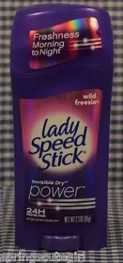 1 Lady Speed Stick WILD FREESIA Invisible Dry Antiperspirant Deodorant 2.3 oz