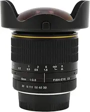 [Goshyda] 8mm f3.0 Ultra Wide Angle Fisheye Lens, 180 Wide Angle Fixed Focus Lens, Compatible with F(DX)/APS-C Cameras, for Nikon D3200, D3300, D3400, D5200, D5300, D5500, D7200, D500, etc.